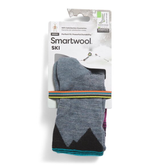 SMARTWOOL Pewter Made In Usa Merino Wool Blend Ski Targeted Cushion Socks - Picture 1 of 1